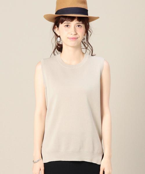 BEAUTY&YOUTH UNITED ARROWS（ビューティーアンドユースユナイテッドアローズ）の「BY コットンナイロンミラノリブベスト◆（ベスト・レディース・ブラック/ライトグレー/ベージュ・フリー）」の5枚目の写真