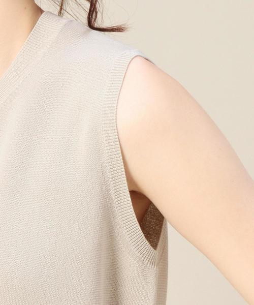 BEAUTY&YOUTH UNITED ARROWS（ビューティーアンドユースユナイテッドアローズ）の「BY コットンナイロンミラノリブベスト◆（ベスト・レディース・ブラック/ライトグレー/ベージュ・フリー）」の12枚目の写真