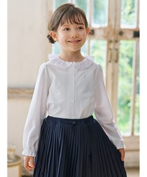 新品　組曲キッズ　ブラウス　フリルデザイン　白系　140　6945 新品 組曲キッズ ブラウス フリルデザイン 白系 140 6945 新品