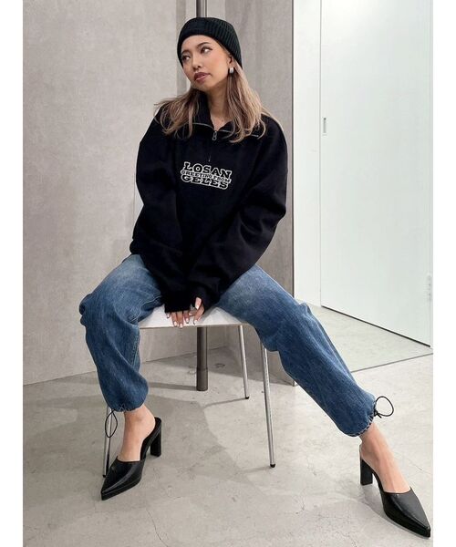 GYDA（ジェイダ）の「LOSANGELES ハーフZIP スウェット トップス