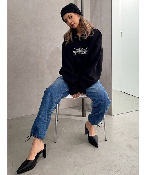 GYDA　 ハーフZIPスウェットトップス ジェイダ GYDA LOSANGELES ハーフZIP スウェット トップス