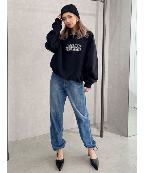 GYDA（ジェイダ）の「LOSANGELES ハーフZIP スウェット トップス