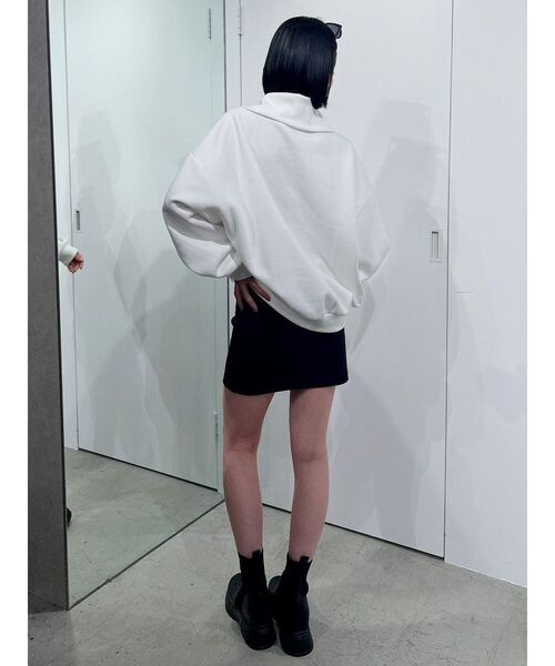 GYDA（ジェイダ）の「LOSANGELES ハーフZIP スウェット トップス（スウェット・レディース・オフホワイト/グリーン/ブラック・FREE）」の21枚目の写真