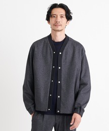 【THE TOKYO/ザトウキョウ】CARREMAN Tweedy Jersey Snap Cardigan/キャリーマンツィーディージャージースナップカーディガン