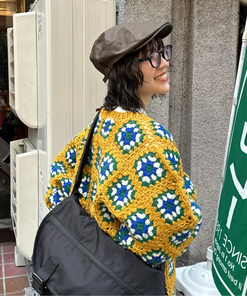 CPCM（シーピーシーエム）の「フェイクレザーハンチング（ハンチング/ベレー帽・メンズ・ブラウン/ブラック・F）」の3枚目の写真