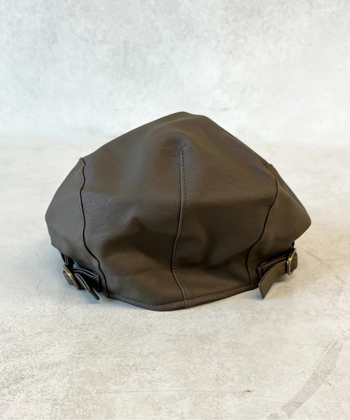 CPCM（シーピーシーエム）の「フェイクレザーハンチング（ハンチング/ベレー帽・メンズ・ブラウン/ブラック・F）」の18枚目の写真