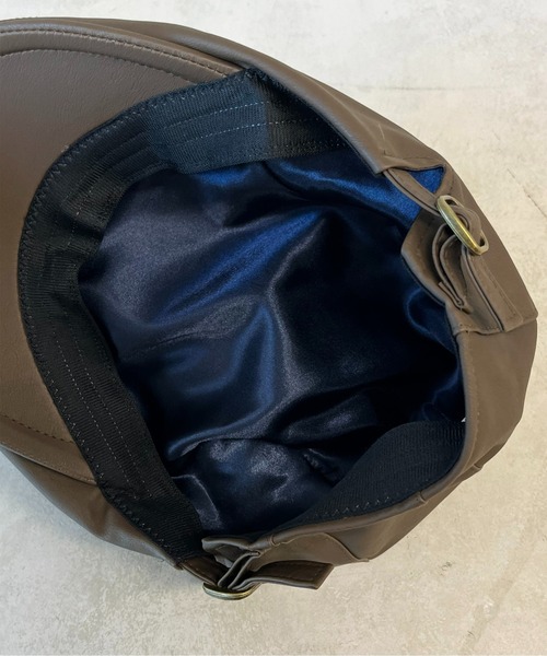 CPCM（シーピーシーエム）の「フェイクレザーハンチング（ハンチング/ベレー帽・メンズ・ブラウン/ブラック・F）」の21枚目の写真