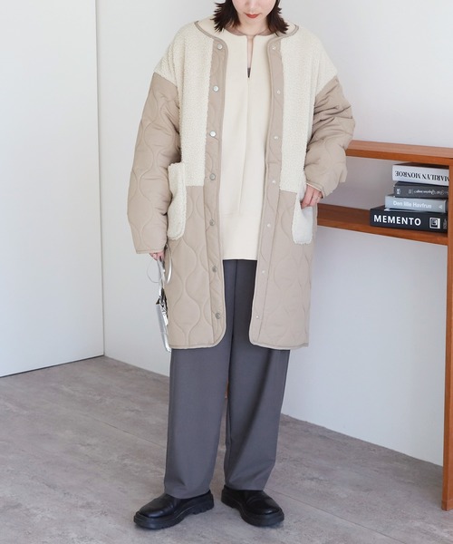 reca(レカ)の「オシャレ防寒も妥協しない!裏起毛ランタンスリーブプルオーバー(スウェット・レディース・ブラック/キナリ/レッド系その他・FREE)」の7枚目の写真