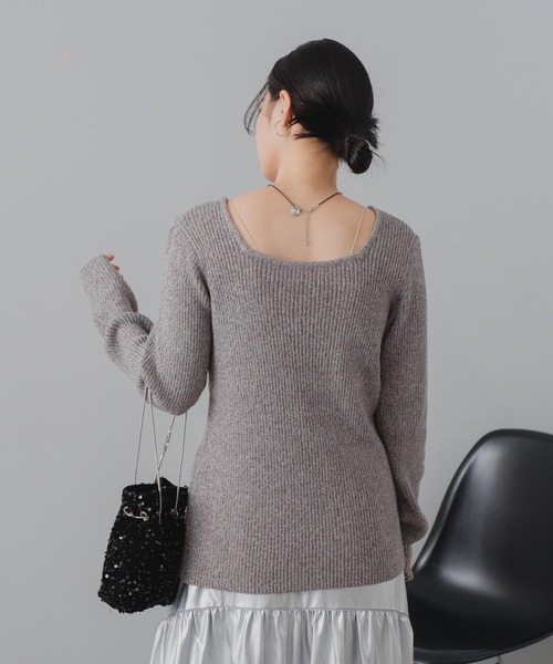 Kastane（カスタネ）の「センタースリットメランジプルオーバー（Tシャツ/カットソー・レディース・イエロー/チャコールグレー/アイボリー・FREE）」の19枚目の写真