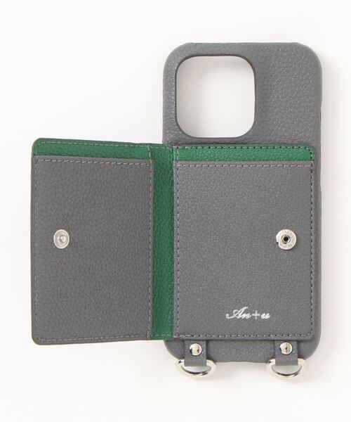 An+u（アンユー）の「カードポケット付 スマホケース iPhone15pro（スマホケース/カバー・レディース・グリーン/ピンク/グレー/ブラック/ベージュ・ONE SIZE）」の7枚目の写真