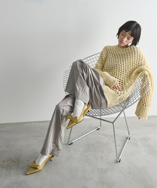 THE YOn(ザヨン)の「シャイニーナイロンタックワイドパンツ(その他パンツ・レディース・ミント/オフホワイト/グレー/オリーブ/ダークグレー/セージグリーン/サーモンピンク・FREE)」の10枚目の写真