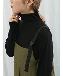 Samansa Mos2 blue | 【帯電防止】タートルネックプルオーバー(Tシャツ/カットソー)