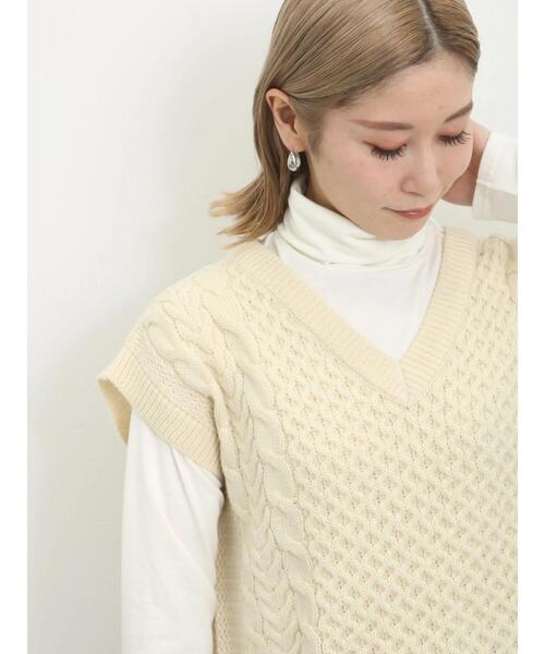 Samansa Mos2 blue（サマンサモスモスブルー）の「【帯電防止】タートルネックプルオーバー（Tシャツ/カットソー・レディース・ブラック/サックスブルー/オフホワイト・F）」の7枚目の写真