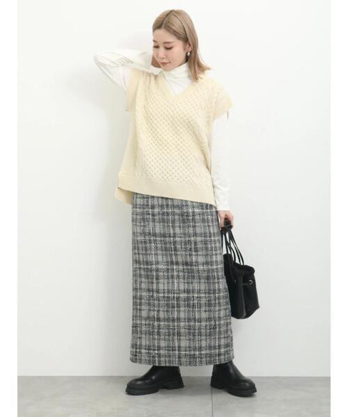 Samansa Mos2 blue（サマンサモスモスブルー）の「【帯電防止】タートルネックプルオーバー（Tシャツ/カットソー・レディース・ブラック/サックスブルー/オフホワイト・F）」の9枚目の写真