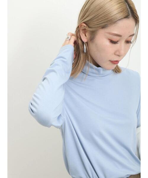 Samansa Mos2 blue（サマンサモスモスブルー）の「【帯電防止】タートルネックプルオーバー（Tシャツ/カットソー・レディース・ブラック/サックスブルー/オフホワイト・F）」の15枚目の写真