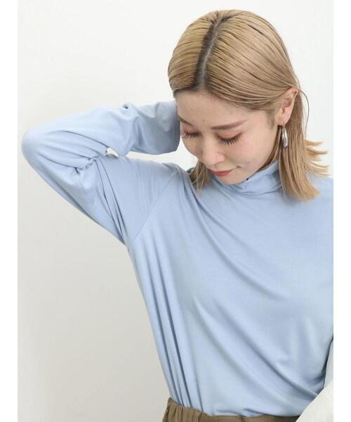 Samansa Mos2 blue（サマンサモスモスブルー）の「【帯電防止】タートルネックプルオーバー（Tシャツ/カットソー・レディース・ブラック/サックスブルー/オフホワイト・F）」の17枚目の写真