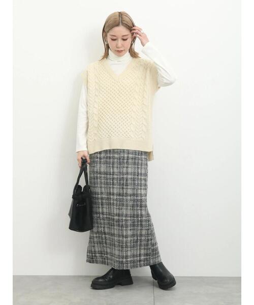 Samansa Mos2 blue（サマンサモスモスブルー）の「【帯電防止】タートルネックプルオーバー（Tシャツ/カットソー・レディース・ブラック/サックスブルー/オフホワイト・F）」の20枚目の写真