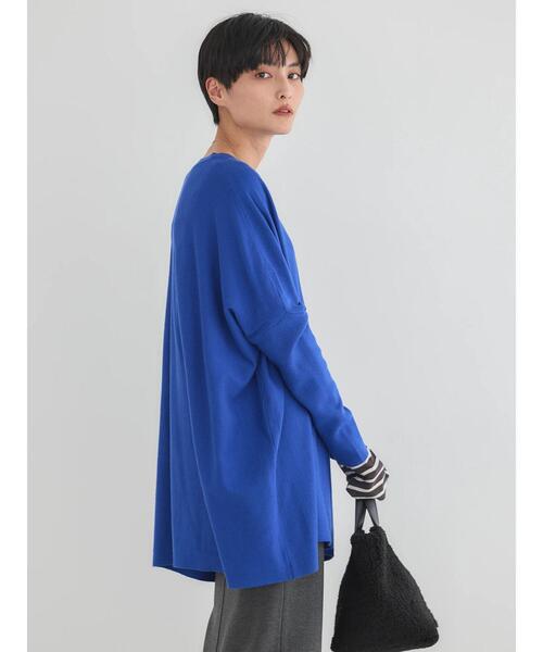 AMERICAN HOLIC(アメリカンホリック)の「バイパチポンチョライクBIGニットチュニック(チュニック・レディース・ブルー/ブラック/アイボリー/その他6・FREE)」の6枚目の写真
