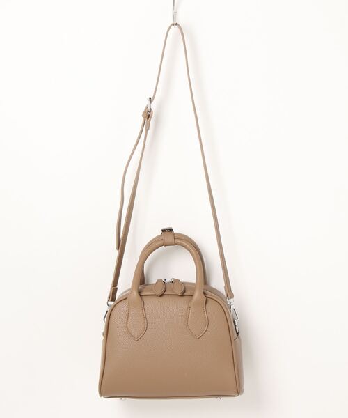 florist（フローリスト）の「【2way】シュリンクレザーかまぼこ型ボストンバッグ（ボストンバッグ・レディース・ベージュ/オフホワイト/ブラック・FREE）」の20枚目の写真