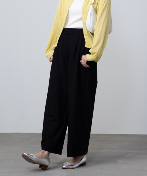 NAVY(ネイビー)の「NAVY サラリ冷感 制菌加工 ワイドパンツ(その他パンツ・レディース・ベージュ系その他/カーキ/ブラック/ブルー・L/M)」の15枚目の写真