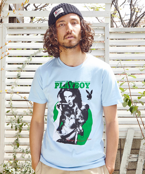 HYSTERIC GLAMOUR（ヒステリックグラマー）の「NOVEMBER 1973 COVER pt T-SH（Tシャツ/カットソー・メンズ・ホワイト/ブルー/ブラック・MEDIUM/SMALL/LARGE）」の3枚目の写真