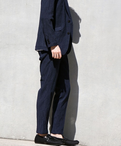 HIDEAWAYS NICOLE（ハイダウェイニコル）の「ヘリンボン柄楊柳イージーパンツ（スラックス・メンズ・ライトグレー/ネイビー/ブラック・SMALL/MEDIUM/LARGE/X-LARGE）」の16枚目の写真