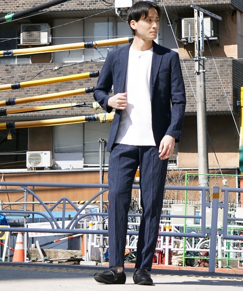 HIDEAWAYS NICOLE（ハイダウェイニコル）の「ヘリンボン柄楊柳イージーパンツ（スラックス・メンズ・ライトグレー/ネイビー/ブラック・SMALL/MEDIUM/LARGE/X-LARGE）」の18枚目の写真