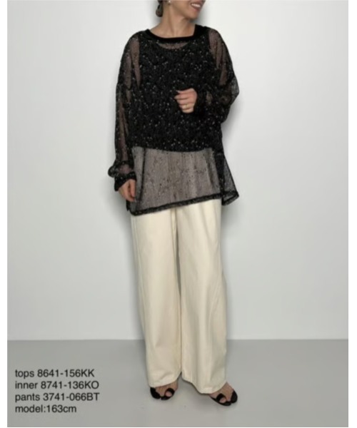 新品　Dou Dou 【WEB限定】 ネップメッシュプルオーバー　オフホワイト WEB限定】メッシュプルオーバー（Tシャツ/カットソー）｜DouDou