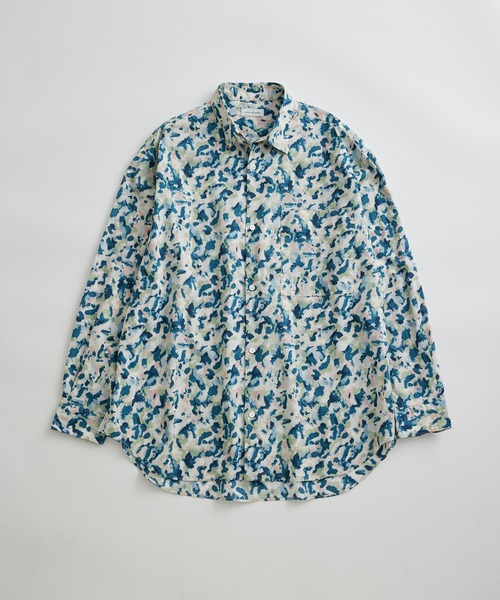 ADAM ET ROPE'(アダムエロペ)の「アソートプリント ビッグシルエット レギュラーカラーシャツ / ロングシーズン着用可能(シャツ/ブラウス・メンズ・スミクロ/グレー系その他/グリーン系その他/ネイビー・L/M)」の3枚目の写真