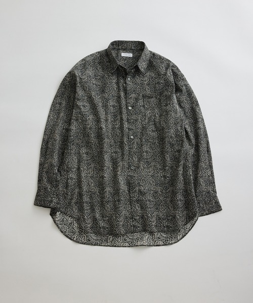 ADAM ET ROPE'(アダムエロペ)の「アソートプリント ビッグシルエット レギュラーカラーシャツ / ロングシーズン着用可能(シャツ/ブラウス・メンズ・スミクロ/グレー系その他/グリーン系その他/ネイビー・L/M)」の1枚目の写真