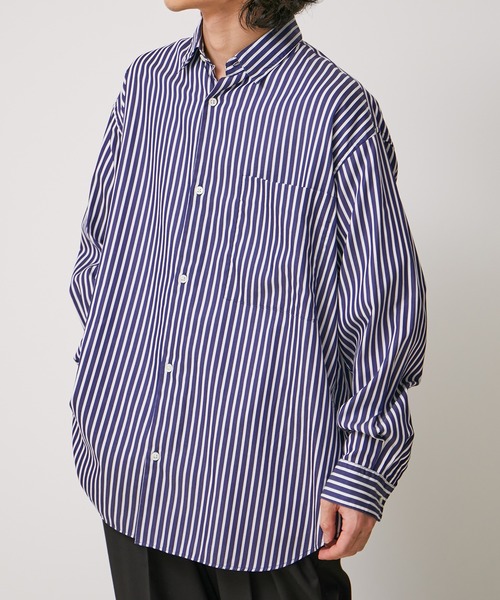 ADAM ET ROPE'(アダムエロペ)の「アソートプリント ビッグシルエット レギュラーカラーシャツ / ロングシーズン着用可能(シャツ/ブラウス・メンズ・スミクロ/グレー系その他/グリーン系その他/ネイビー・L/M)」の17枚目の写真