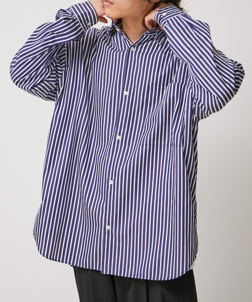 ADAM ET ROPE'(アダムエロペ)の「アソートプリント ビッグシルエット レギュラーカラーシャツ / ロングシーズン着用可能(シャツ/ブラウス・メンズ・スミクロ/グレー系その他/グリーン系その他/ネイビー・L/M)」の22枚目の写真