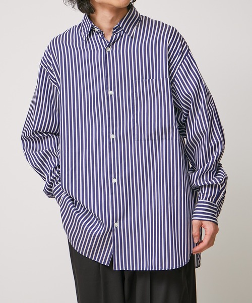 ADAM ET ROPE'(アダムエロペ)の「アソートプリント ビッグシルエット レギュラーカラーシャツ / ロングシーズン着用可能(シャツ/ブラウス・メンズ・スミクロ/グレー系その他/グリーン系その他/ネイビー・L/M)」の19枚目の写真