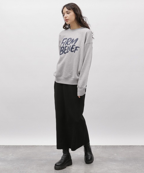 LAKOLE（ラコレ）の「※バブルロゴスウェットプルオーバー / 102925（スウェット・レディース・チャコール/グレー/オートミール/クリアイエロー・MEDIUM/SMALL）」の9枚目の写真