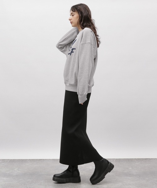 LAKOLE（ラコレ）の「※バブルロゴスウェットプルオーバー / 102925（スウェット・レディース・チャコール/グレー/オートミール/クリアイエロー・MEDIUM/SMALL）」の10枚目の写真