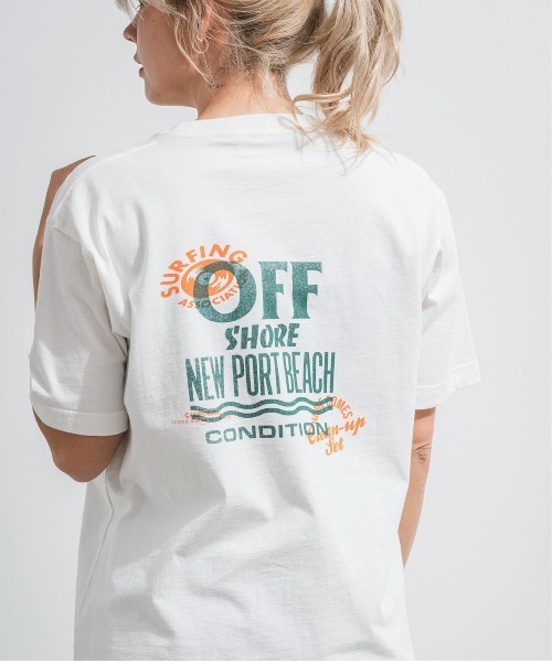 OFFSHORE(オフショア)の「CLASSIC TAG TEE/クラシックタグ ティーシャツ(Tシャツ/カットソー・メンズ・ホワイト/ミント・M/L/XL/S)」の1枚目の写真