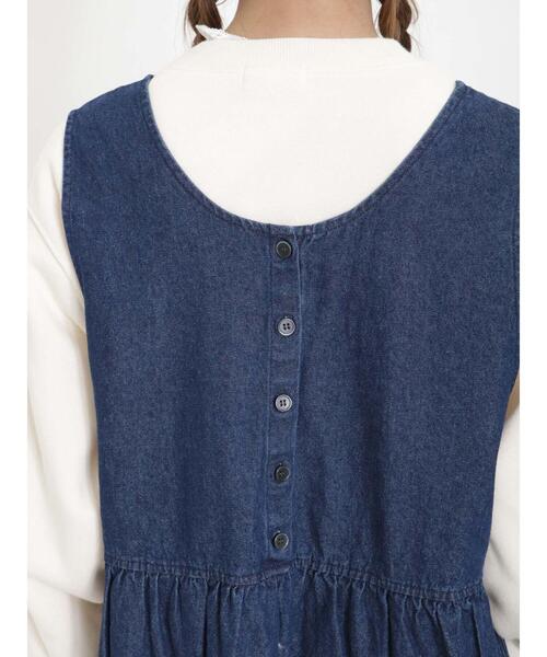 Samansa Mos2(サマンサ モスモス)の「前後着ジャンパースカート(ワンピース・レディース・ブラック/キナリ/ベージュ/ネイビー・F)」の13枚目の写真