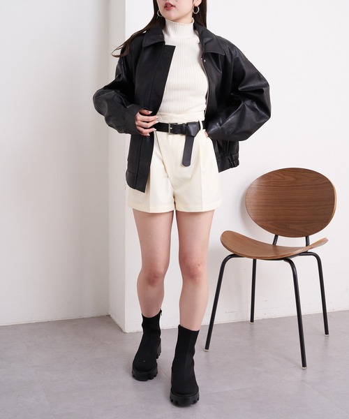 Chico（チコ）の「【セットアップ対応/2024SS】ベルト付ワイドショートパンツ（その他パンツ・レディース・グレー/アイボリー/ネイビー・FREE）」の15枚目の写真
