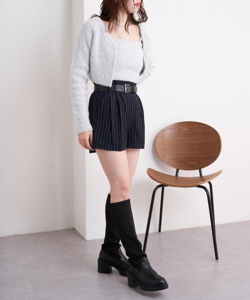 Chico（チコ）の「【セットアップ対応/2024SS】ベルト付ワイドショートパンツ（その他パンツ・レディース・グレー/アイボリー/ネイビー・FREE）」の18枚目の写真