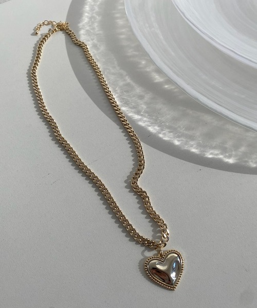 DouDou（ドゥドゥ）の「ハートダブルチェーンネックレス（ネックレス・レディース・シルバー/ゴールド・FREE）」の4枚目の写真
