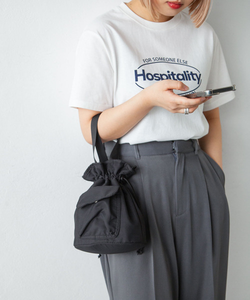 Chillfar（チルファー）の「ナイロンミニ巾着バッグ（ショルダーバッグ・レディース・ブルー/ブラック/アイボリー・FREE）」の15枚目の写真