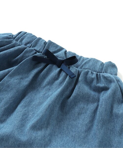 apres les cours（アプレレクール）の「インパンツ付きギャザースカート（スカート・キッズ・チェック/インディゴブルー/イエロー/ピンク/サックスブルー・80/90/100/110/120/130/140）」の13枚目の写真