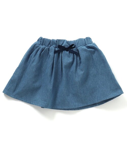 apres les cours（アプレレクール）の「インパンツ付きギャザースカート（スカート・キッズ・チェック/インディゴブルー/イエロー/ピンク/サックスブルー・80/90/100/110/120/130/140）」の21枚目の写真