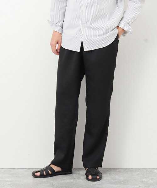 NOLLEY’S(ノーリーズ)の「《セットアップ対応》【WORK ABOUT】リネンライク ワイドイージーパンツ(その他パンツ・メンズ・ブラック/オリーブ/ダークネイビー・S/M/L)」の4枚目の写真