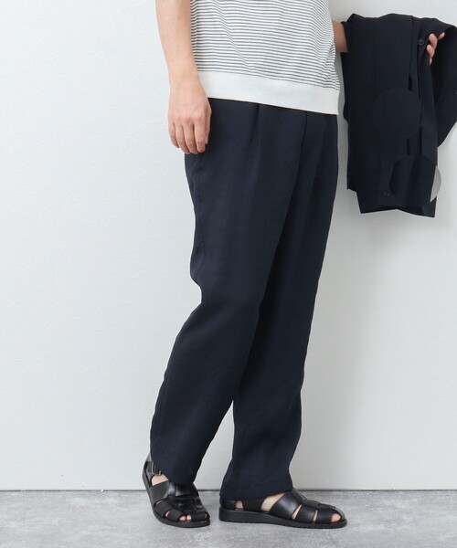 NOLLEY’S(ノーリーズ)の「《セットアップ対応》【WORK ABOUT】リネンライク ワイドイージーパンツ(その他パンツ・メンズ・ブラック/オリーブ/ダークネイビー・S/M/L)」の21枚目の写真