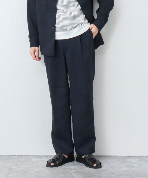 NOLLEY’S(ノーリーズ)の「《セットアップ対応》【WORK ABOUT】リネンライク ワイドイージーパンツ(その他パンツ・メンズ・ブラック/オリーブ/ダークネイビー・S/M/L)」の22枚目の写真