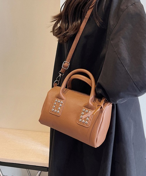 Miniministore(ミニミニストア)の「ボストンバッグ 小さめ ショルダーバッグ(ショルダーバッグ・レディース・ブラック/フューシャピンク/ライトブラウン/ホワイト/ピンク/グリーン・FREE)」の10枚目の写真