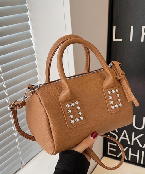 Miniministore(ミニミニストア)の「ボストンバッグ 小さめ ショルダーバッグ(ショルダーバッグ・レディース・ブラック/フューシャピンク/ライトブラウン/ホワイト/ピンク/グリーン・FREE)」の18枚目の写真