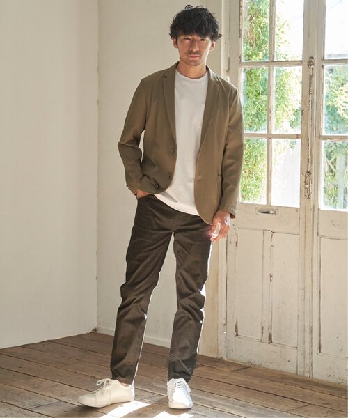 IKKA LOUNGE(イッカラウンジ)の「GOKU楽ワーク サッカージャケット(テーラードジャケット・メンズ・ネイビー/ベージュ・S/M/L/XL)」の7枚目の写真