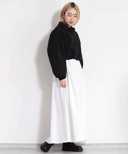 cepo(セポ)の「【セットアイテム】ジップニットカーディガン+ワンピース アンサンブル(ワンピース・レディース・ミント/オフホワイト/ブラック・M)」の21枚目の写真